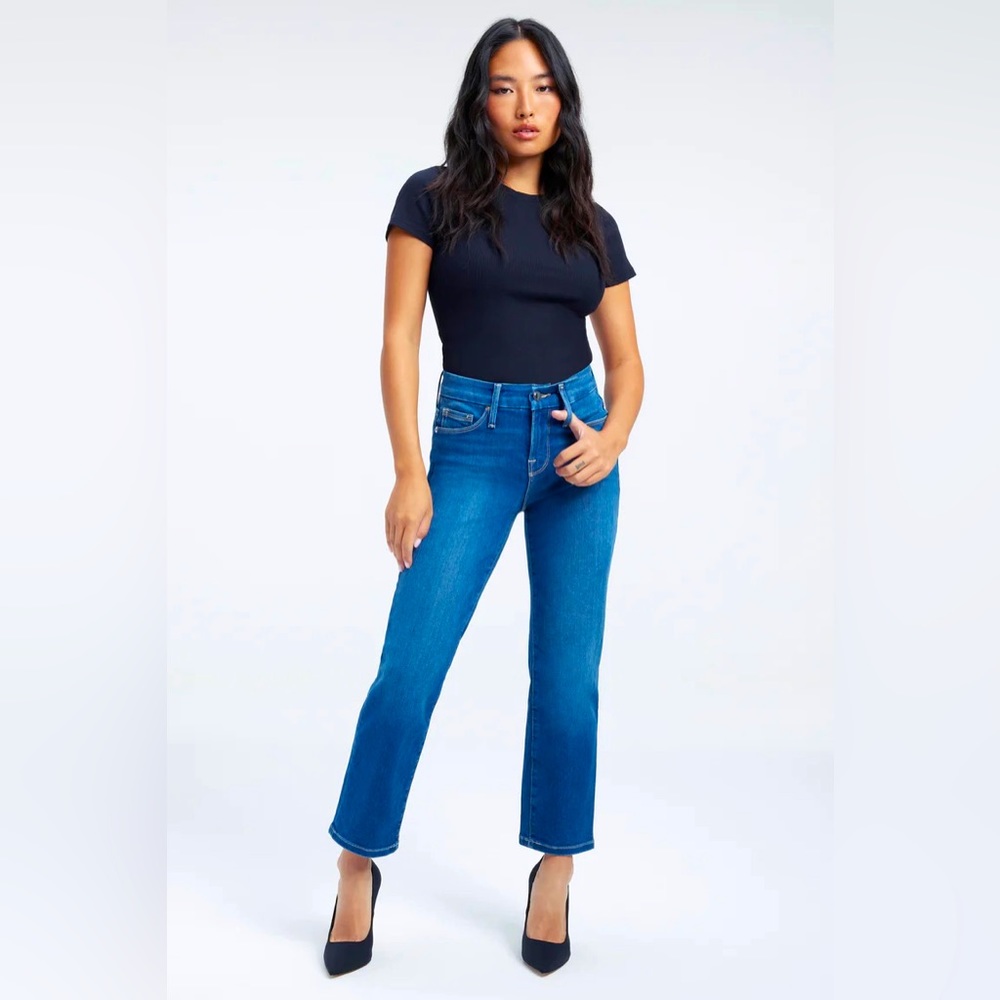 GOOD AMERICAN Good Petite Straight 25 Blue383